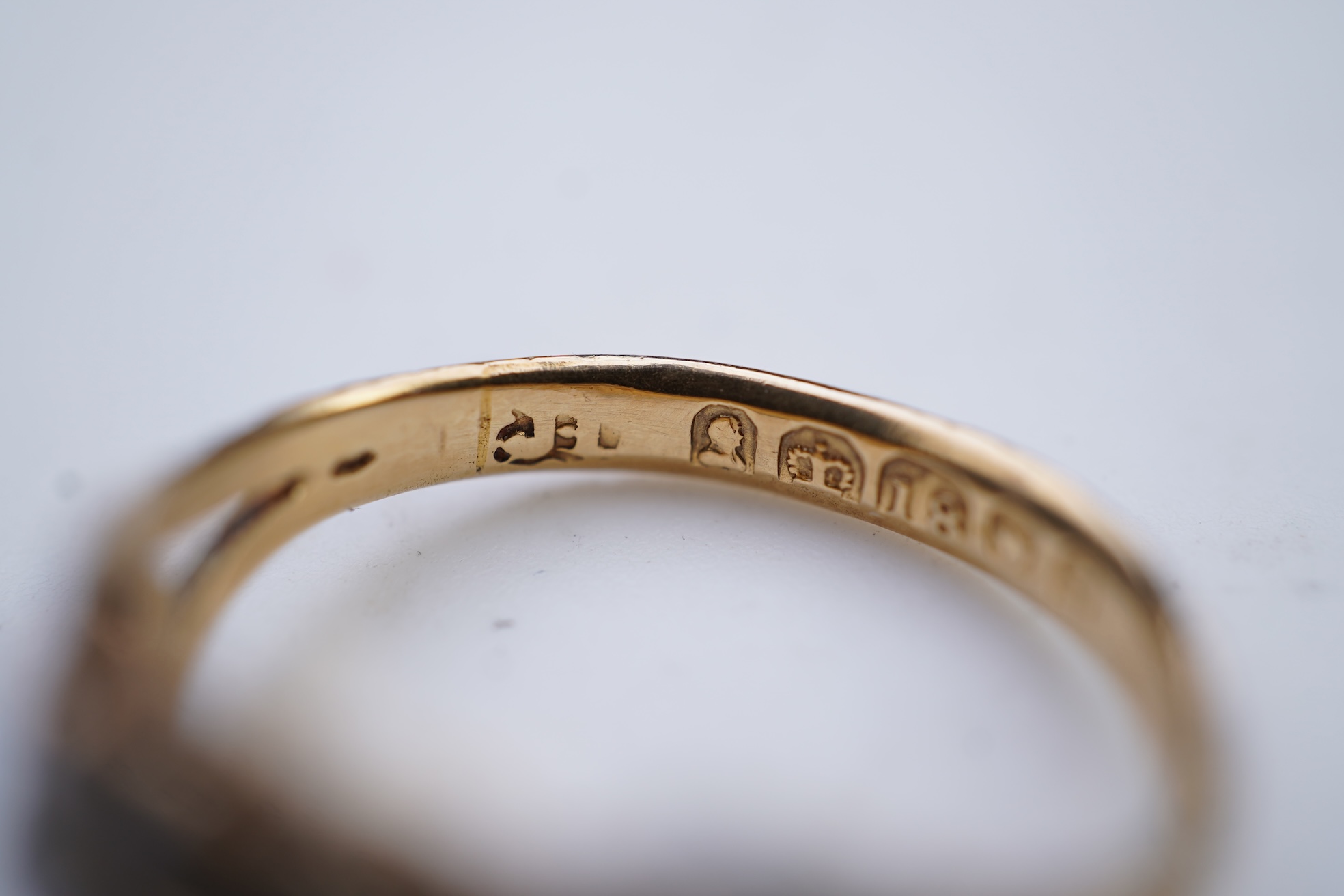 A Regency pearl mourning ring, circa 1824